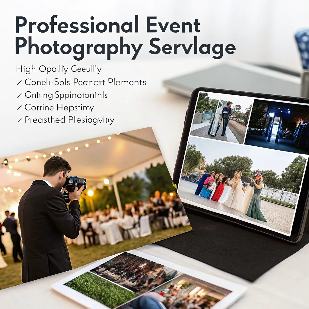 Professional event photography service package